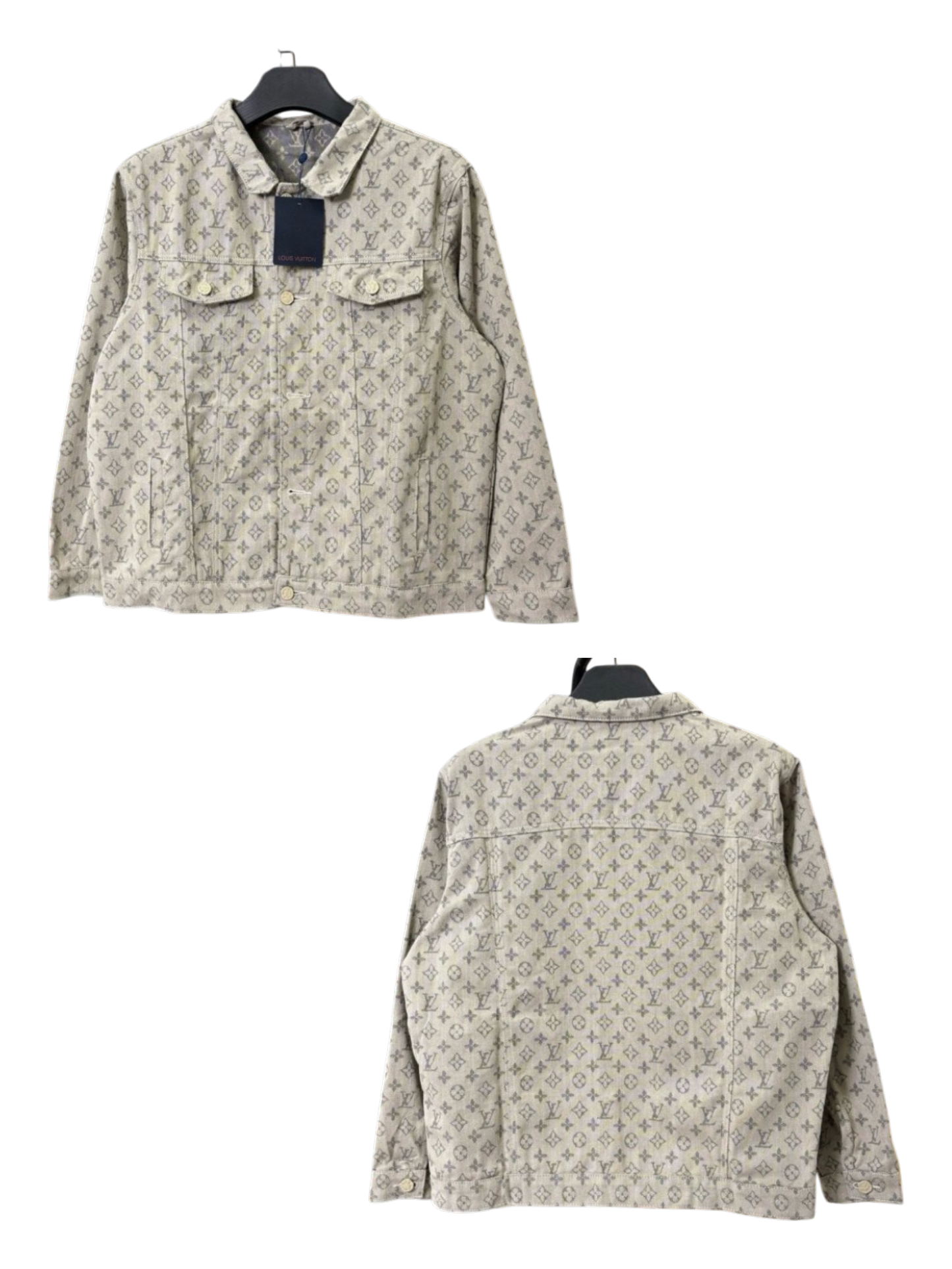 LOUIS VUITTON LV PREMIUM JACQUARD MONOGRAM DENIM JACKET– 1:1 HIGH END