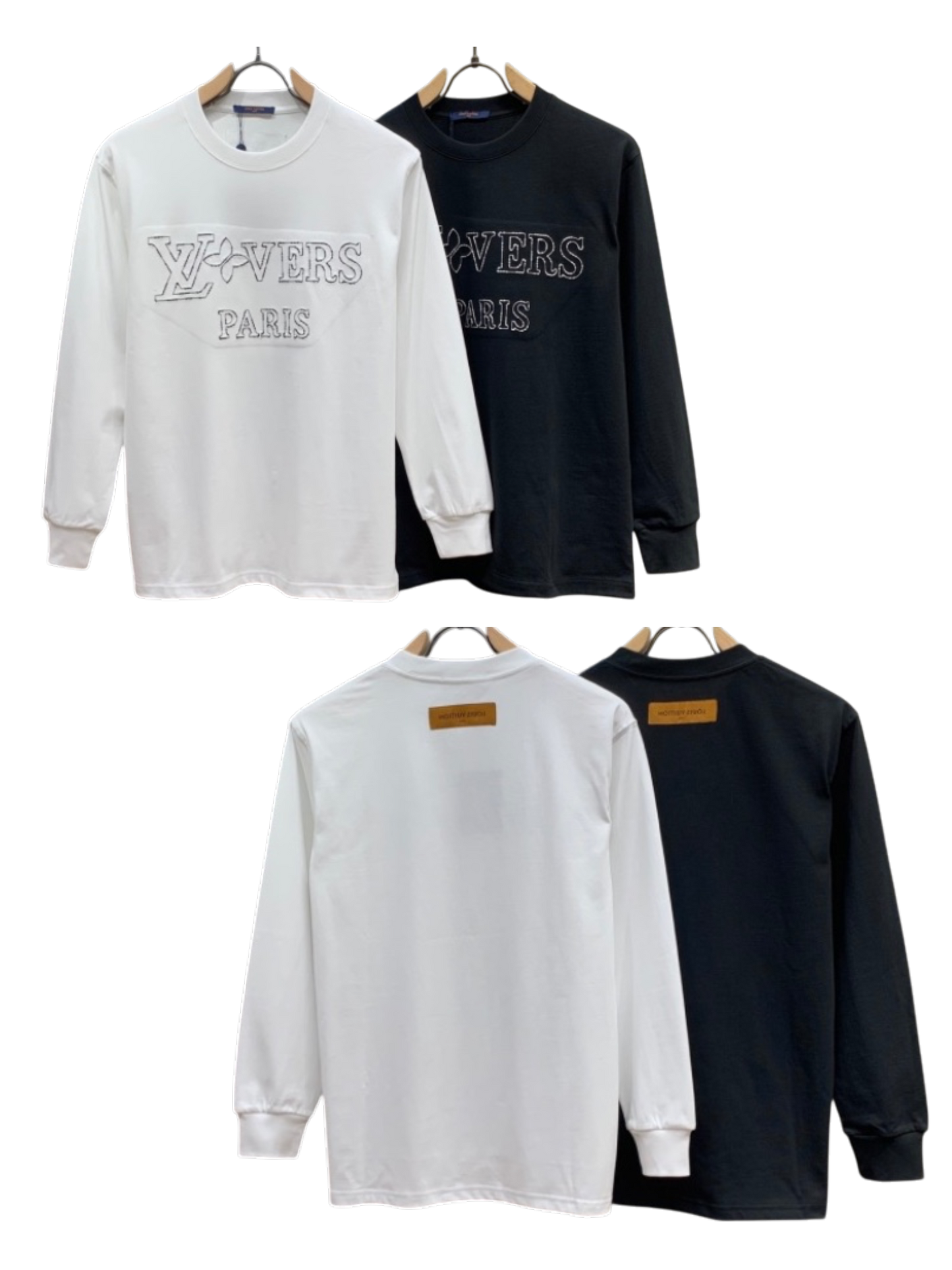 LOUIS VUITTON LV LOVERS PARIS EMBROIDERED LONG SLEEVE T-SHIRT – 1:1 HIGH END