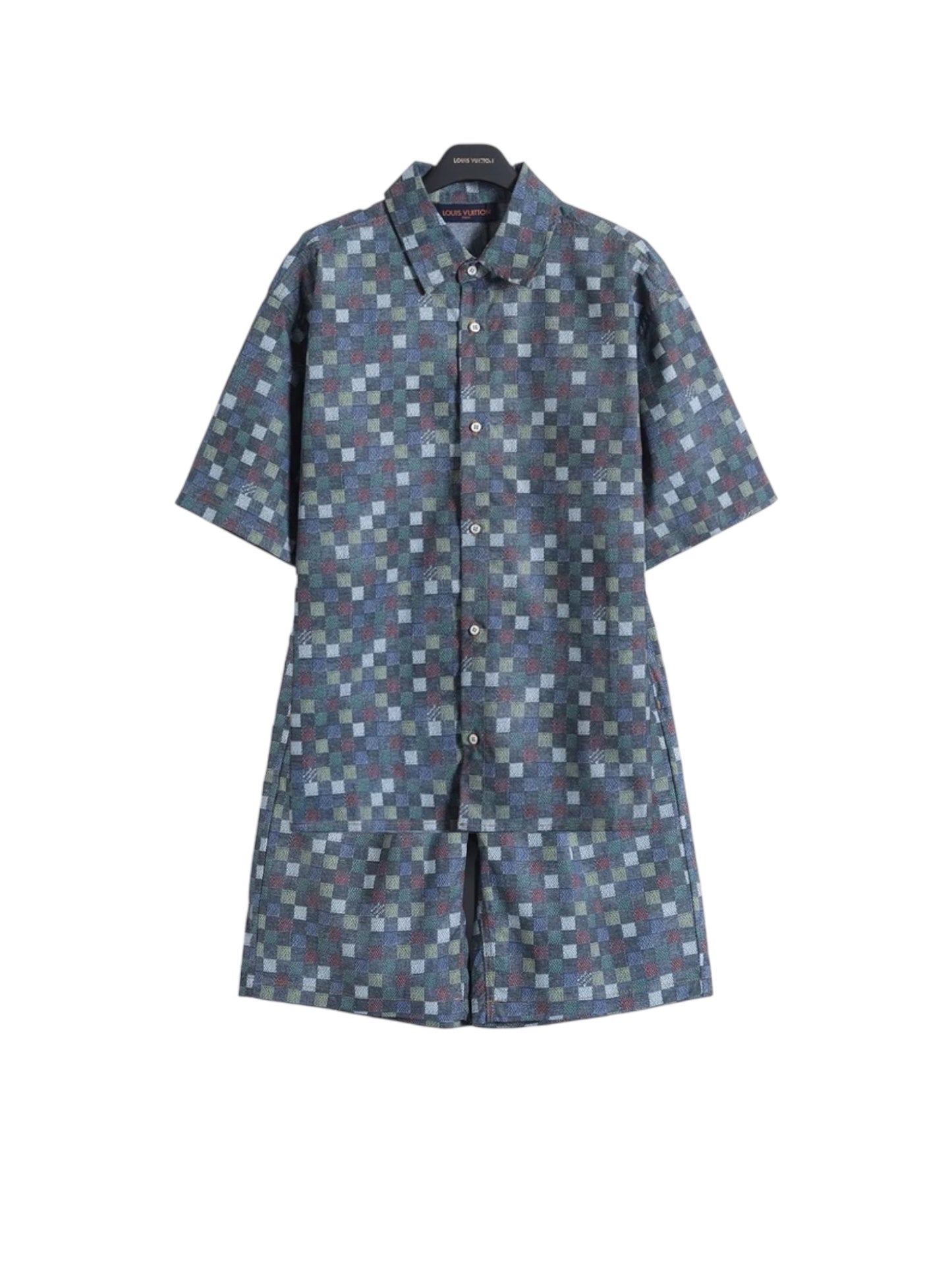 LOUIS VUITTON SKETCH CITY PRINT SILK SHIRT & SHORTS SET – 1:1 HIGH END