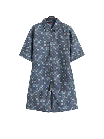 LOUIS VUITTON SKETCH CITY PRINT SILK SHIRT & SHORTS SET – 1:1 HIGH END