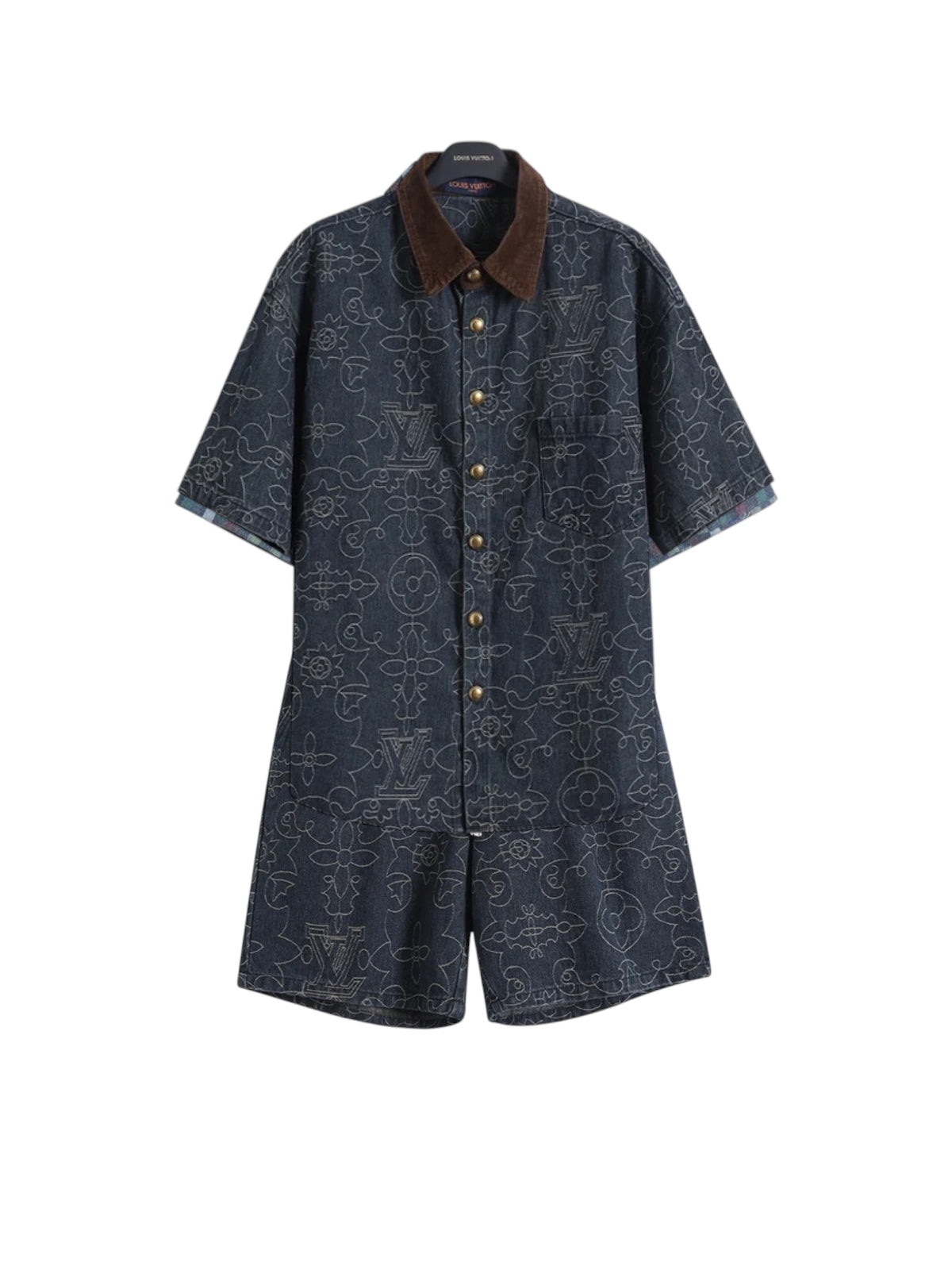 LOUIS VUITTON SKETCH CITY PRINT SILK SHIRT & SHORTS SET – 1:1 HIGH END