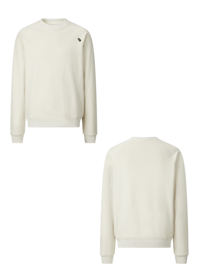PRADA 2026FW MINIMALIST WOVEN LABEL HEAVYWEIGHT CREWNECK SWEATSHIRT – 1:1 HIGH END