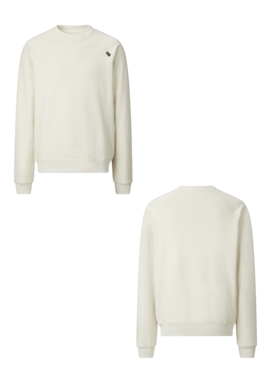 PRADA 2026FW MINIMALIST WOVEN LABEL HEAVYWEIGHT CREWNECK SWEATSHIRT – 1:1 HIGH END