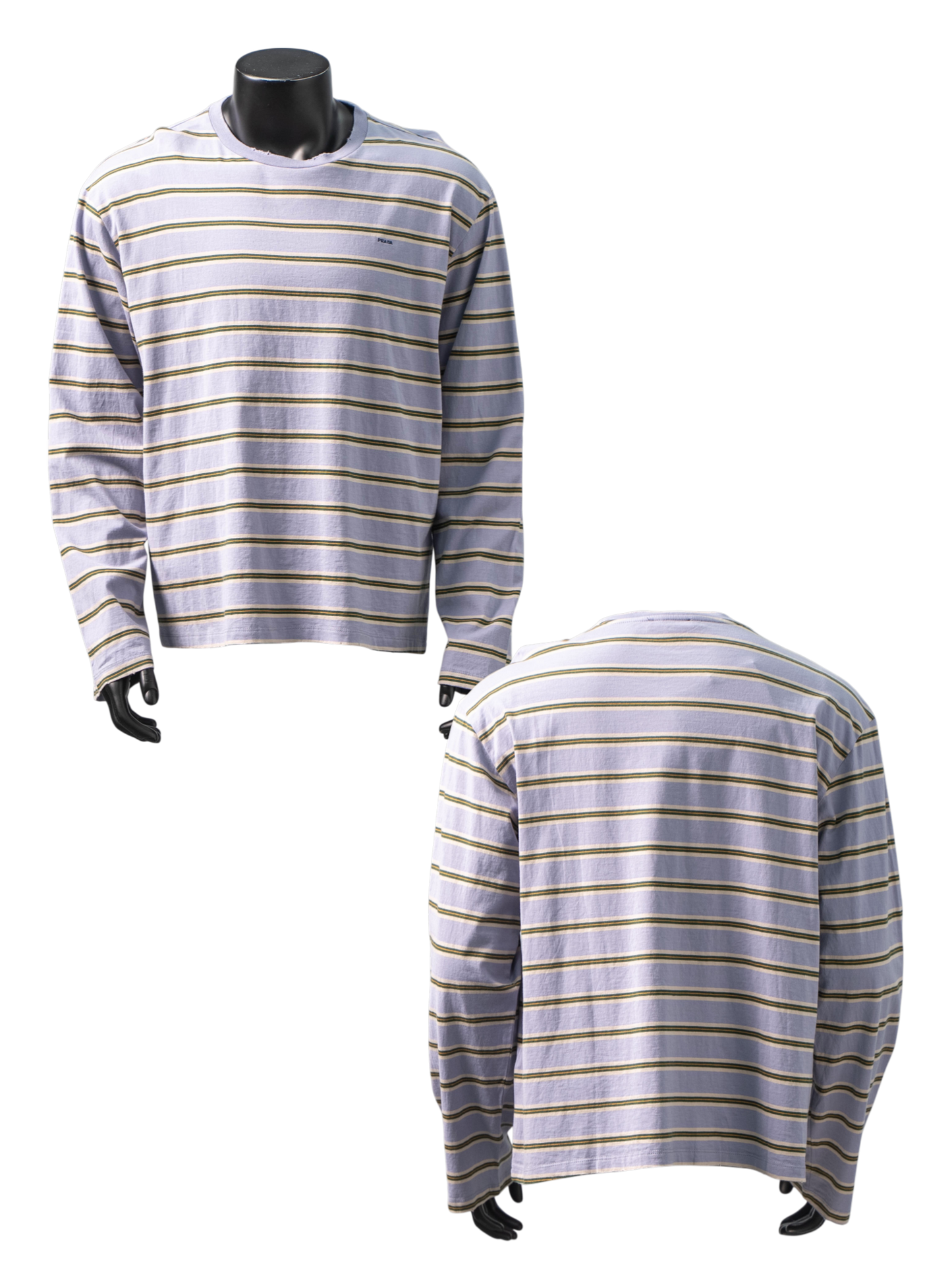 PRADA STRIPED LONG SLEEVE T-SHIRT– 1:1 HIGH END