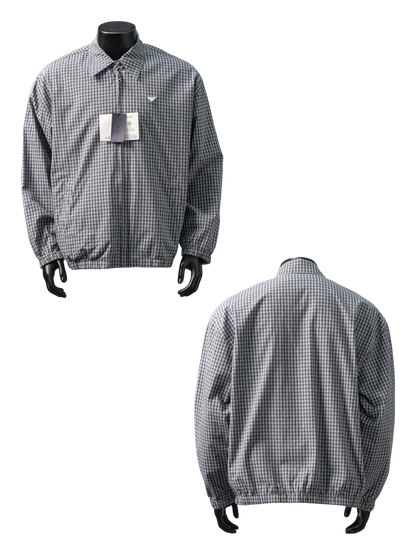 PRADA TRIANGLE LOGO CHECK REVERSIBLE COLLAR JACKET – 1:1 HIGH END