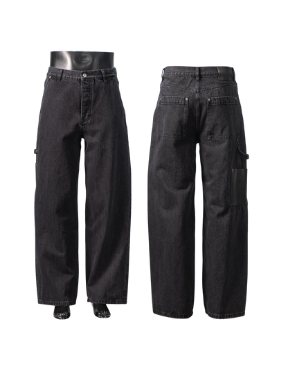 LOEWE ANAGRAM PATCH BLACK DENIM JEANS – 1:1 HIGH END