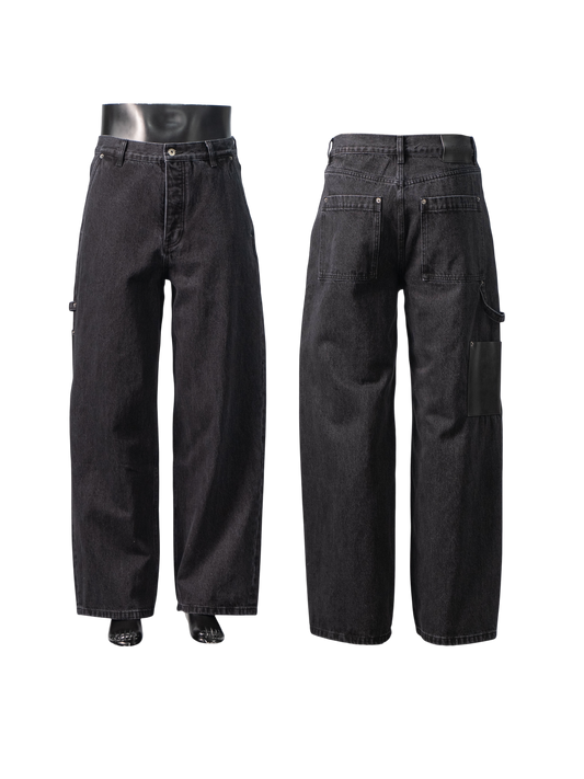 LOEWE ANAGRAM PATCH BLACK DENIM JEANS – 1:1 HIGH END