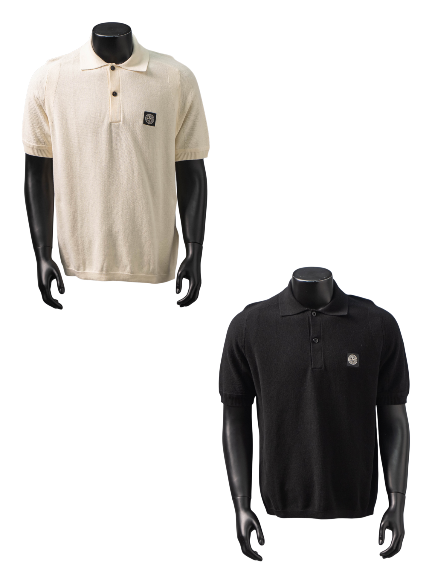STONE ISLAND WAFFLE KNIT POLO SHIRT– 1:1 HIGH END
