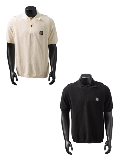 STONE ISLAND WAFFLE KNIT POLO SHIRT– 1:1 HIGH END