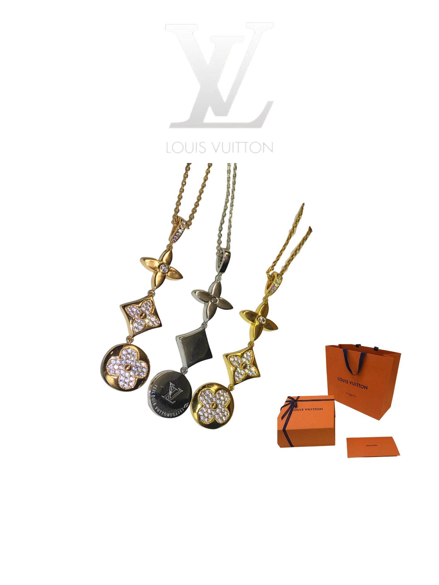 LOUIS VUITTON COLOR BLOSSOM NECKLACE  – Full Set  - 1:1 HIGH END