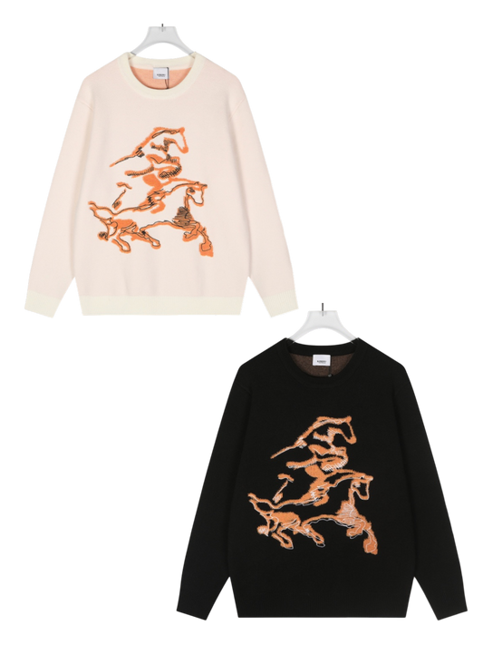 BURBERRY EQUESTRIAN KNIGHT WOOL SWEATER – 1:1 HIGH END