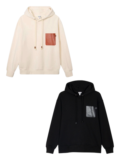 LOEWE ANAGRAM LEATHER PATCH HOODIE– 1:1 HIGH END