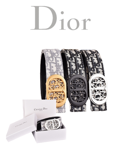 DIOR OBLIQUE CD RETRO BUCKLE BELT – FULL SET – 1:1 HIGH END