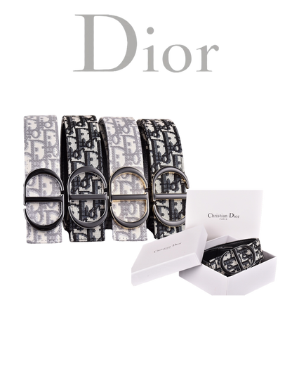 DIOR OBLIQUE CD OVAL RETRO BUCKLE BELT – FULL SET – 1:1 HIGH END