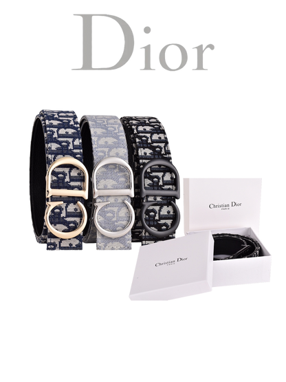 DIOR OBLIQUE CD CD-ICON BUCKLE BELT – FULL SET – 1:1 HIGH END