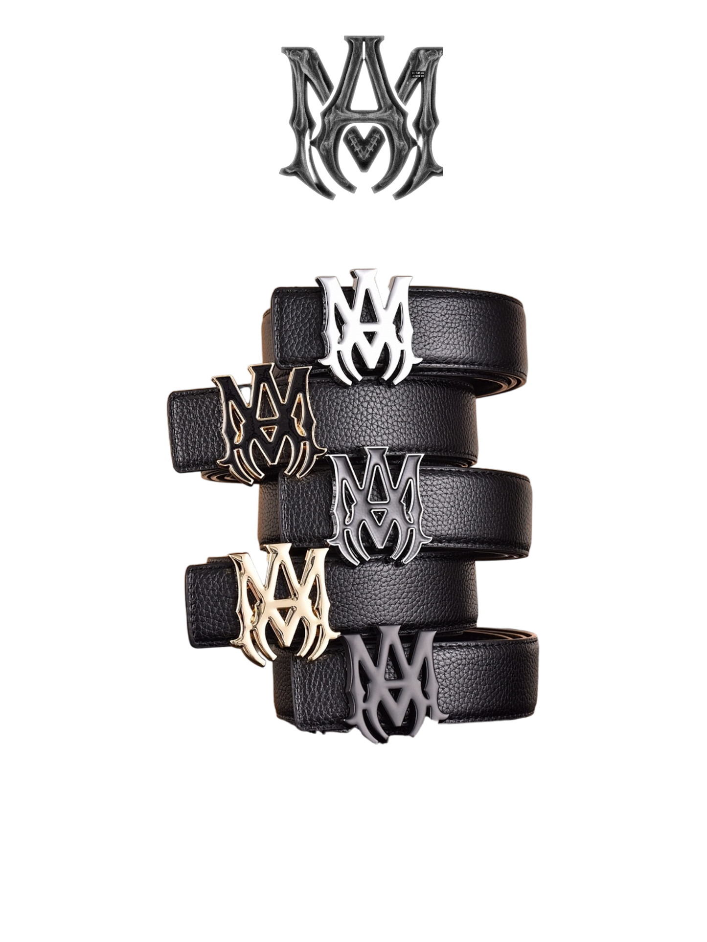AMIRI MA LOGO RETRO LYCHEE LEATHER BELT– 1:1 HIGH END