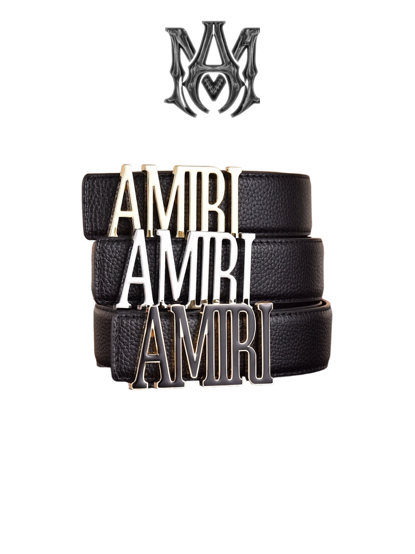 AMIRI LETTERING RETRO LYCHEE LEATHER BELT – 1:1 HIGH END