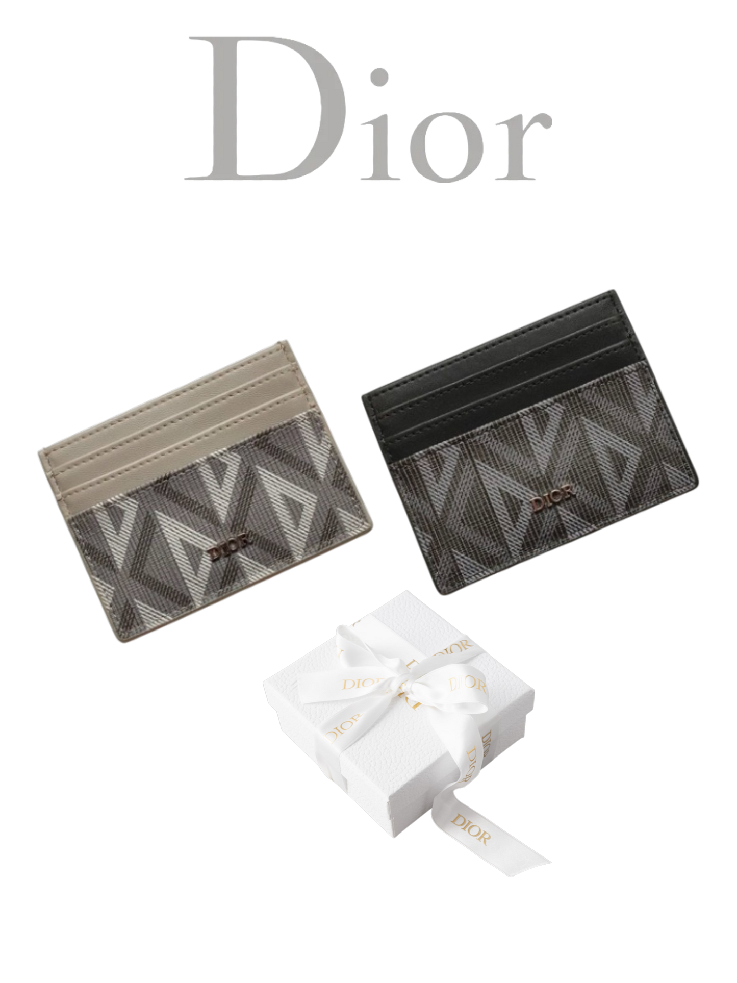 DIOR CD DIAMOND RETRO SLIM CARD HOLDER – FULL SET – 1:1 HIGH END