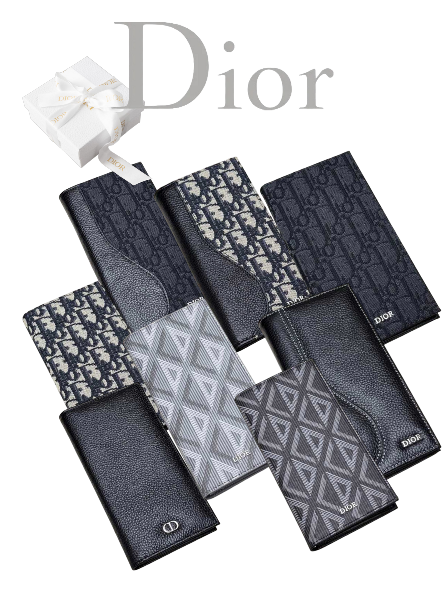 DIOR SADDLE AND OBLIQUE RETRO LONG WALLET COLLECTION – FULL SET – 1:1 HIGH END
