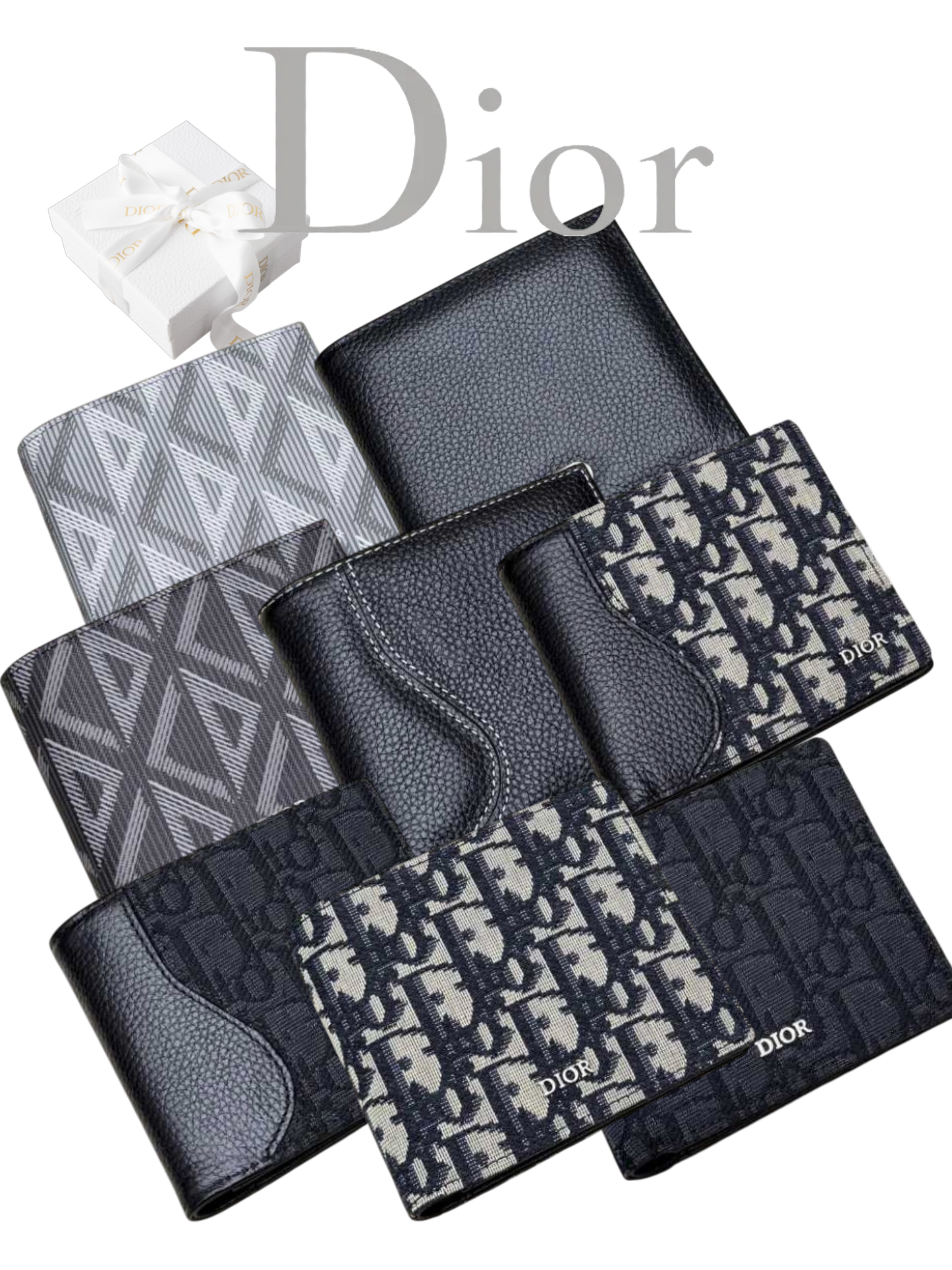 DIOR SADDLE AND OBLIQUE RETRO SHORT WALLET COLLECTION – FULL SET – 1:1 HIGH END