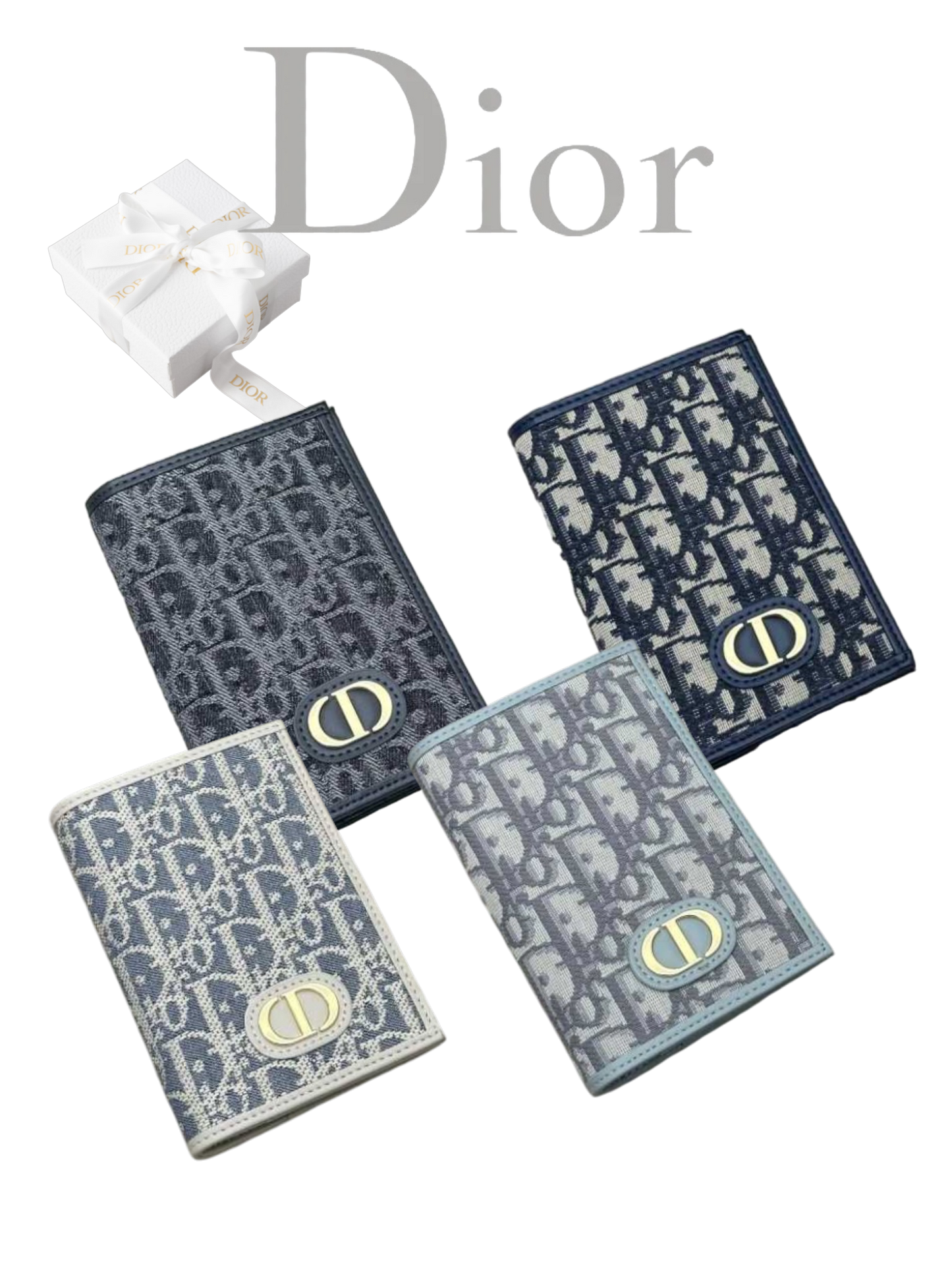 DIOR OBLIQUE CD RETRO PASSPORT HOLDER COLLECTION – FULL SET – 1:1 HIGH END