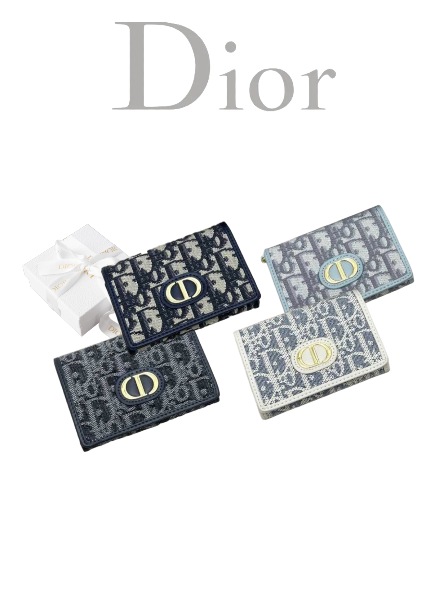 DIOR OBLIQUE CD RETRO ACCORDION CARD HOLDER COLLECTION – FULL SET – 1:1 HIGH END