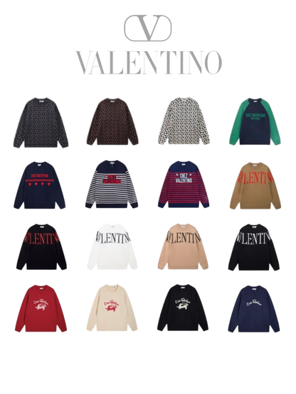 VALENTINO MONOGRAM KNIT SWEATER – MULTIPLE DESIGNS – 1:1 HIGH END