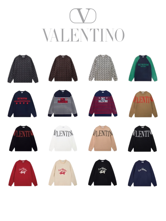 VALENTINO MONOGRAM KNIT SWEATER – MULTIPLE DESIGNS – 1:1 HIGH END