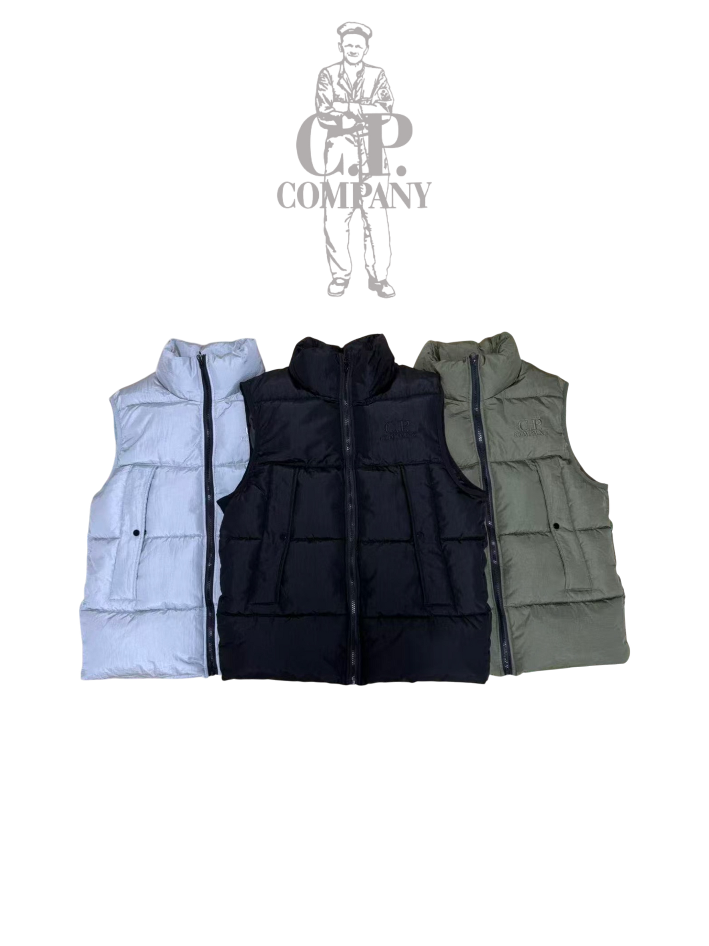 C.P. COMPANY PADDED LOGO VEST – MULTIPLE COLORS – PREMIUM QUALITY