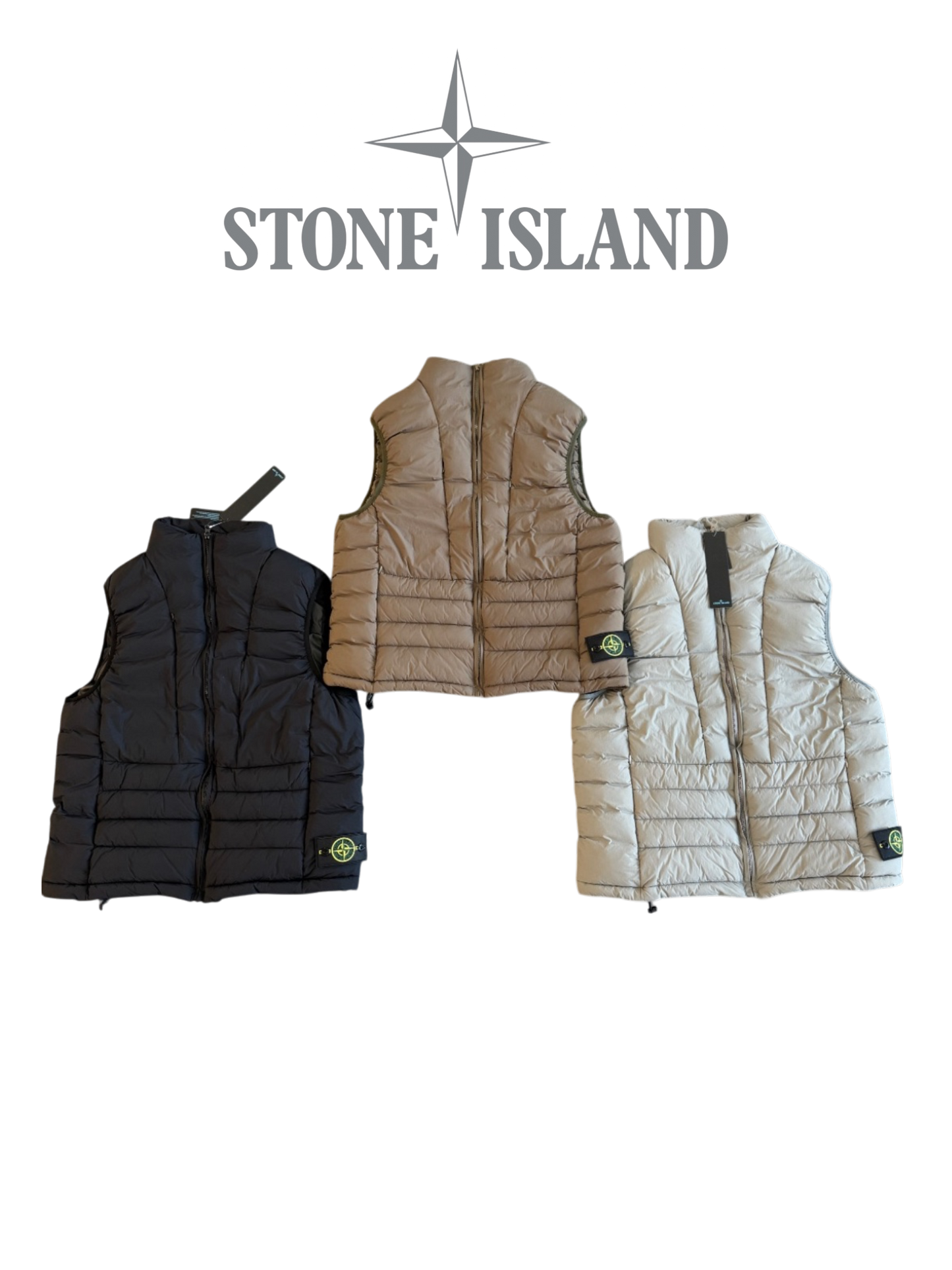 STONE ISLAND LIGHT DOWN PUFFER VEST– 1:1 HIGH END