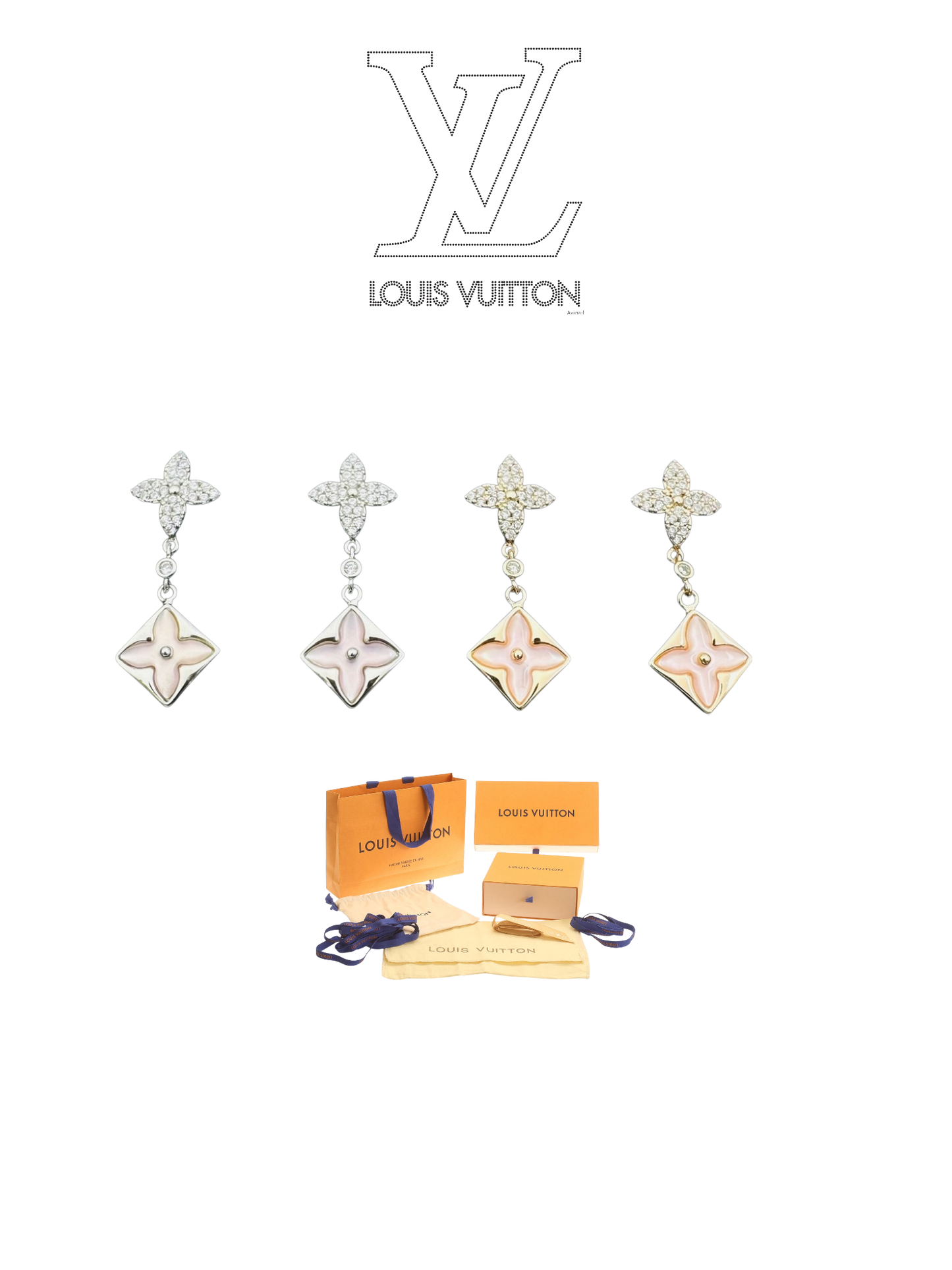 LOUIS VUITTON COLOR BLOSSOM BB EARRINGS – FULL SET – 1:1 HIGH END