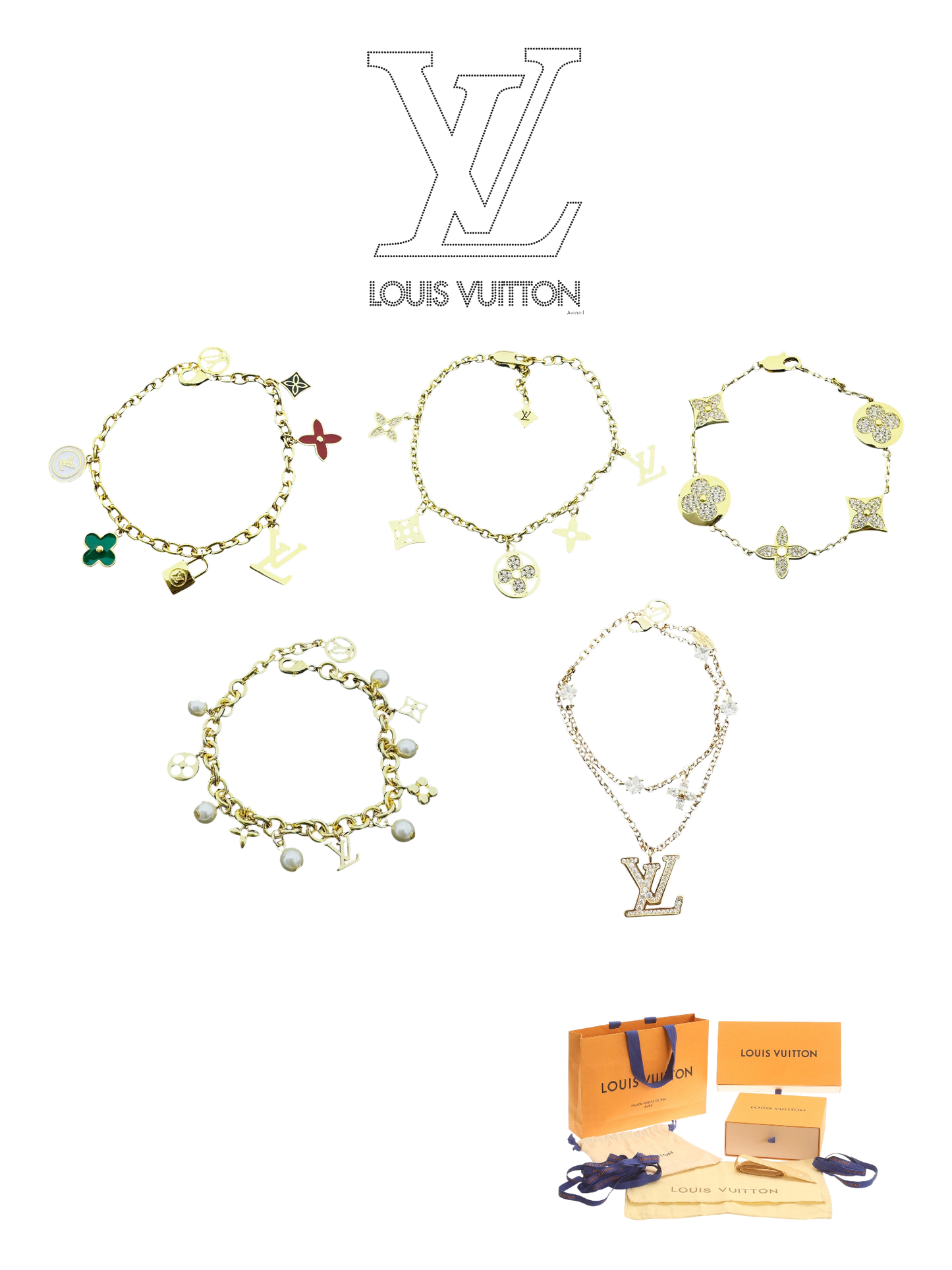 LOUIS VUITTON MONOGRAM BRACELET – Full Set - 1:1 HIGH END