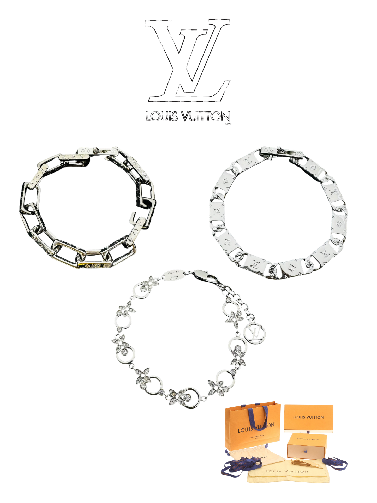 LOUIS VUITTON CHAIN LINKS BRACELET – FULL SET – 1:1 HIGH END