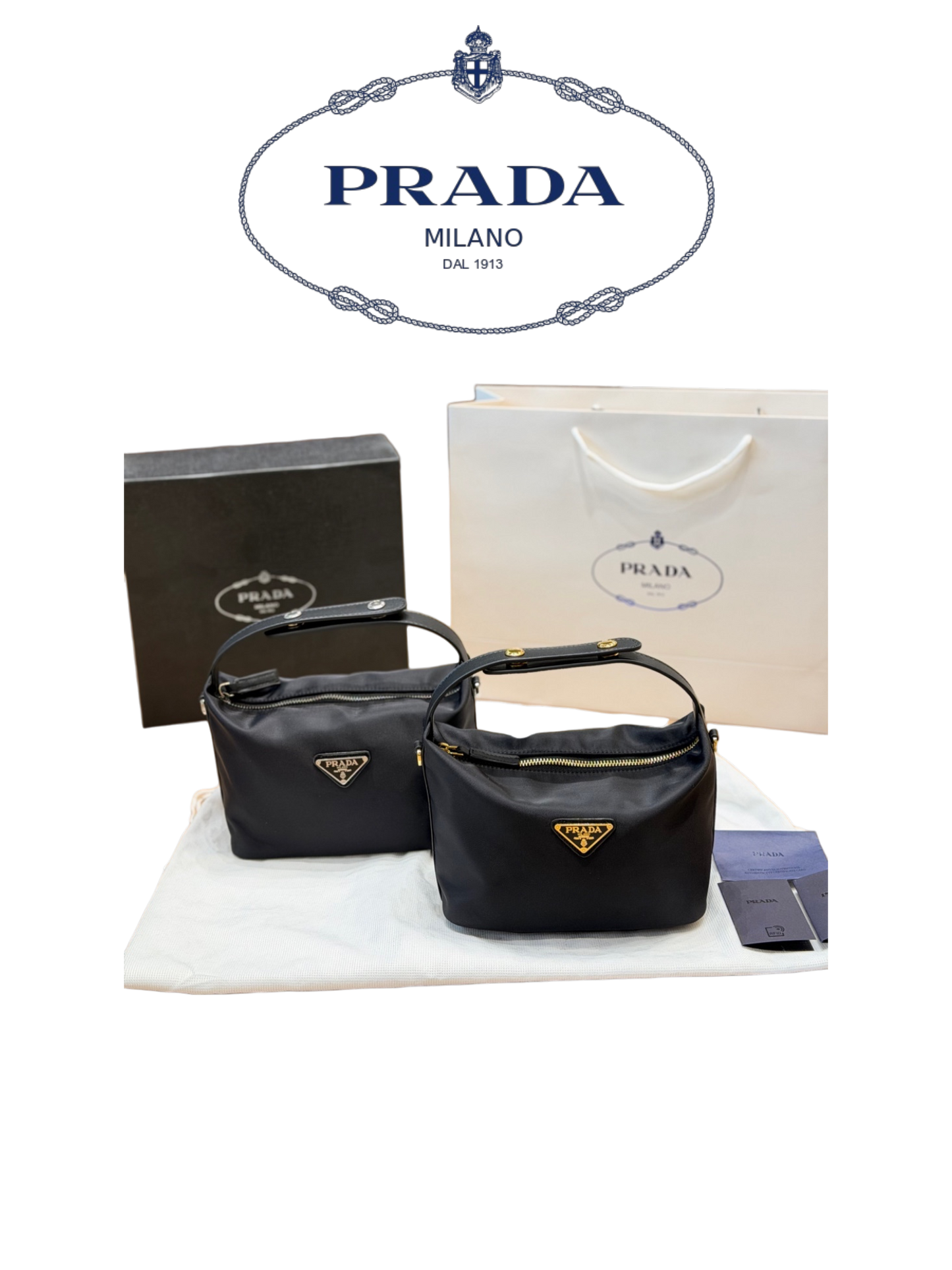 PRADA RE-EDITION NYLON MINI HANDBAG – FULL SET – 1:1 HIGH END