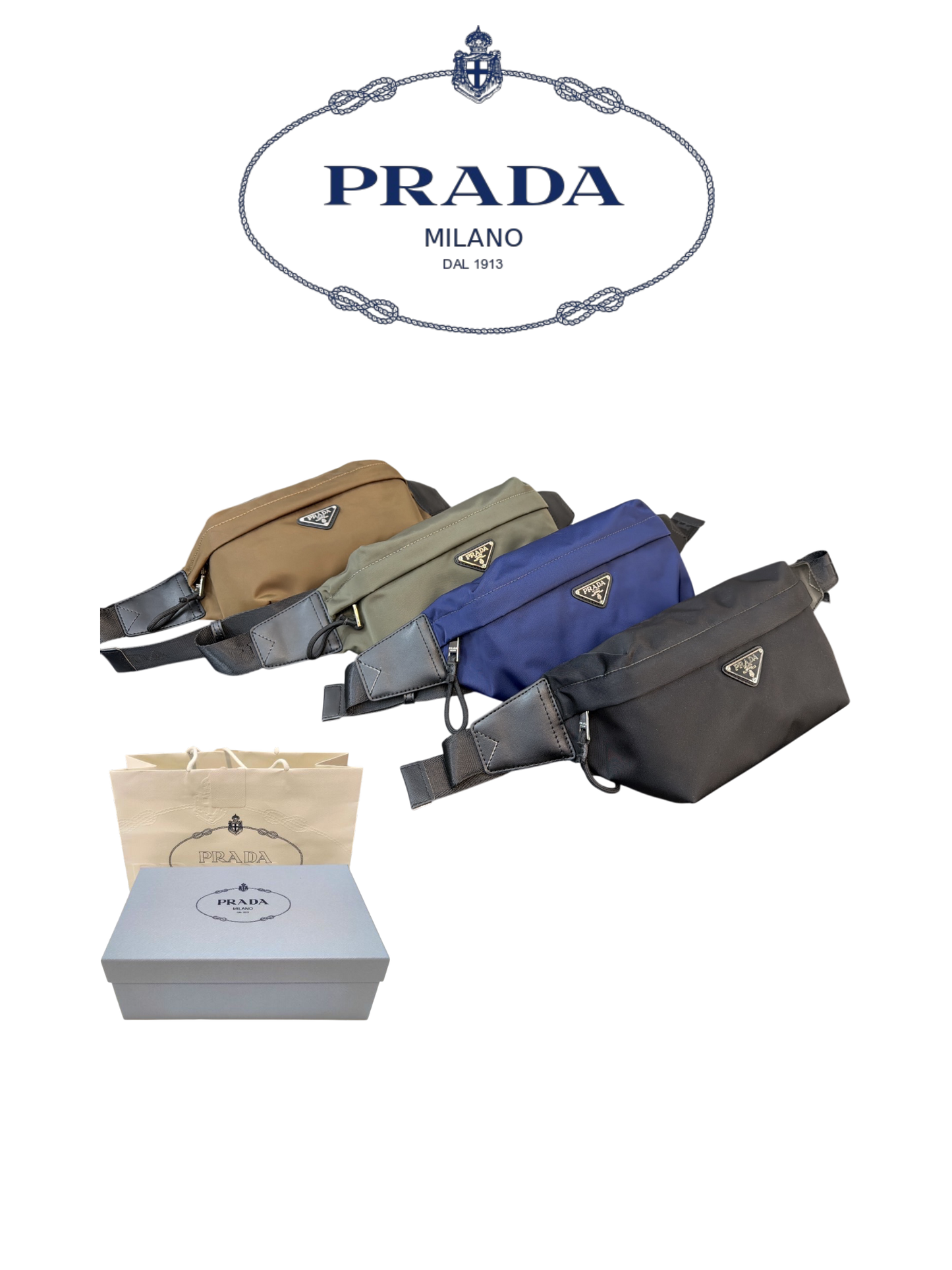PRADA RE-NYLON BELT BAG – FULL SET – 1:1 HIGH END