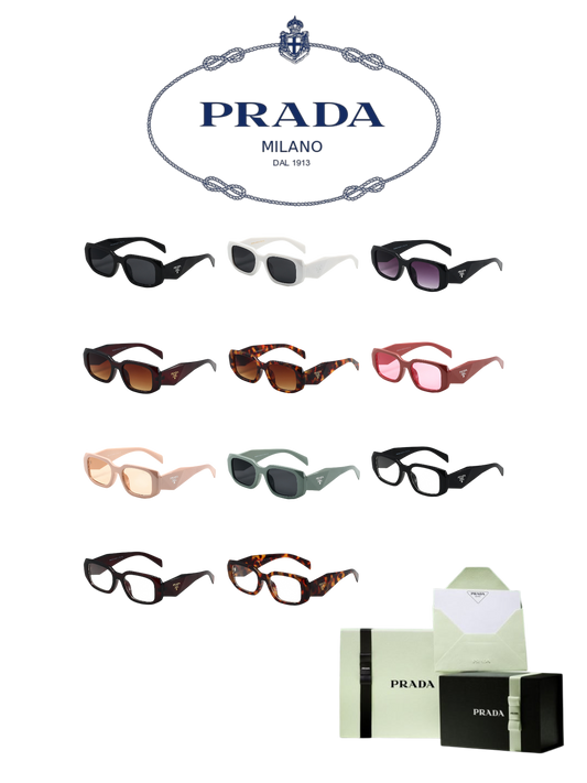PRADA GEOMETRIC SUNGLASSES – FULL SET – 1:1 HIGH END