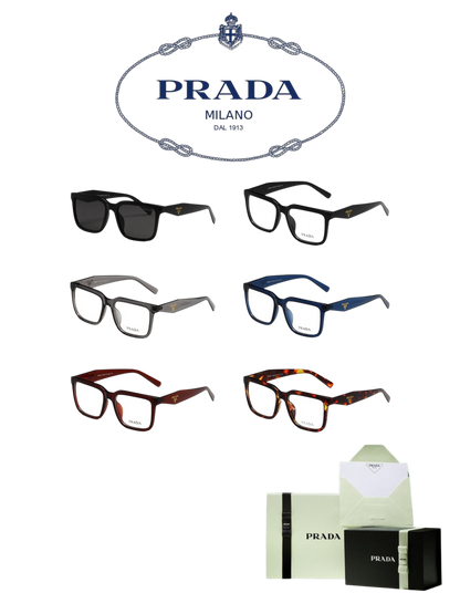 PRADA RECTANGULAR OPTICAL GLASSES – FULL SET – 1:1 HIGH END