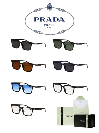 PRADA RECTANGULAR LOGO SUNGLASSES – FULL SET – 1:1 HIGH END