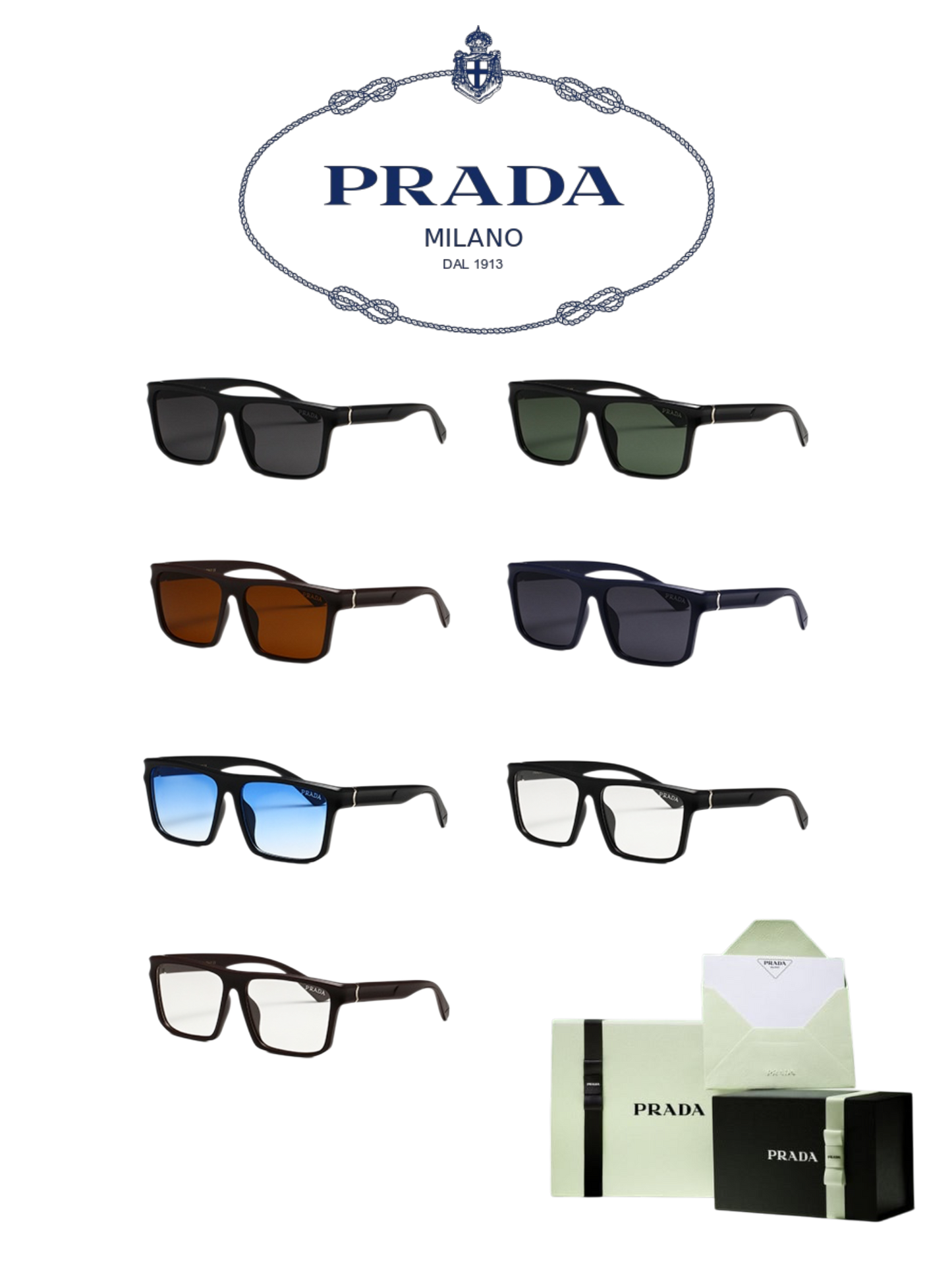 PRADA VPS 02Q OPTICAL GLASSES – FULL SET – 1:1 HIGH END