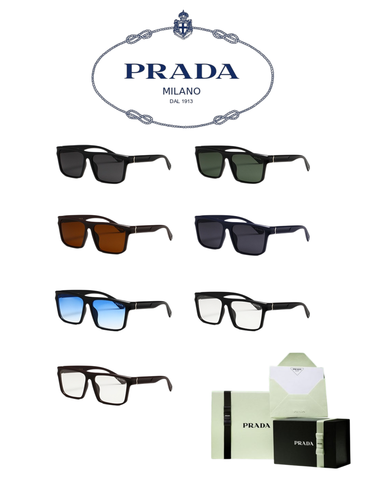 PRADA VPS 02Q OPTICAL GLASSES – FULL SET – 1:1 HIGH END