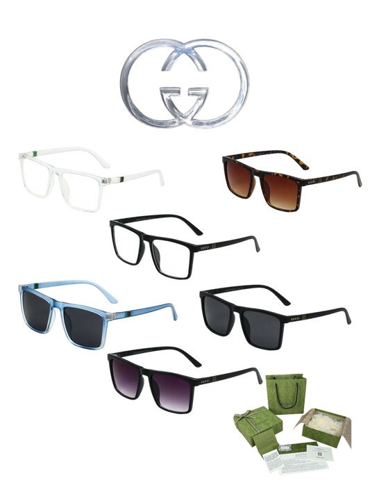 GUCCI SQUARE SUNGLASSES – FULL SET – 1:1 HIGH END