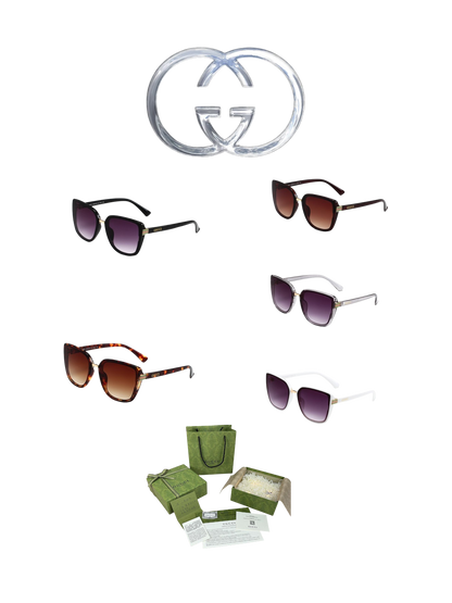 GUCCI CAT EYE SUNGLASSES – FULL SET – 1:1 HIGH END