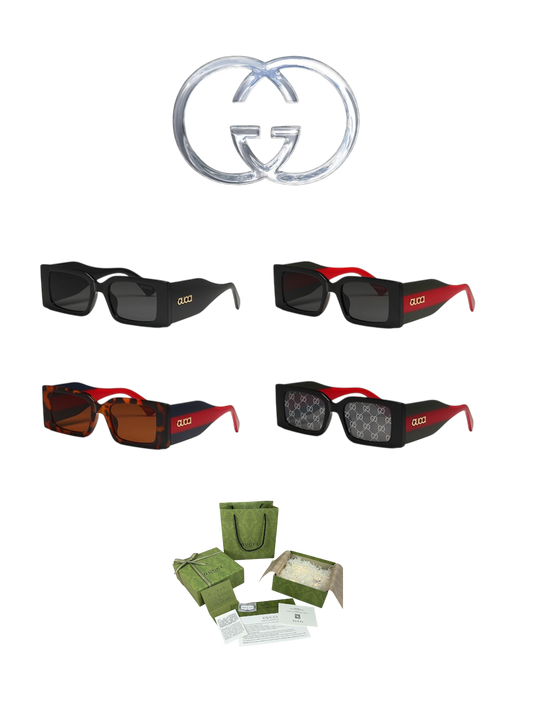 GUCCI RECTANGULAR SUNGLASSES – FULL SET – 1:1 HIGH END