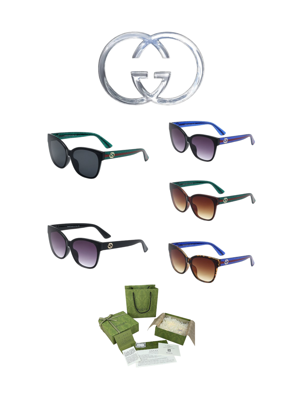 GUCCI BUTTERFLY SUNGLASSES – FULL SET – 1:1 HIGH END