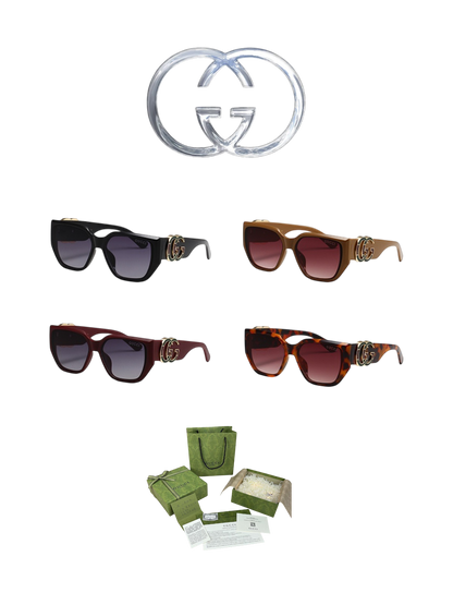 GUCCI OVERSIZED BUTTERFLY SUNGLASSES – FULL SET – 1:1 HIGH END