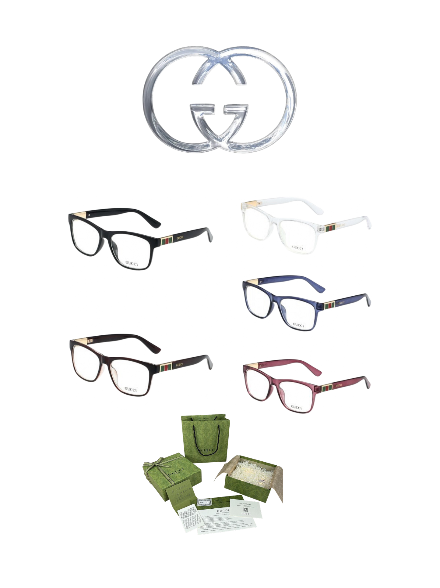 GUCCI OPTICAL GLASSES – FULL SET – 1:1 HIGH END