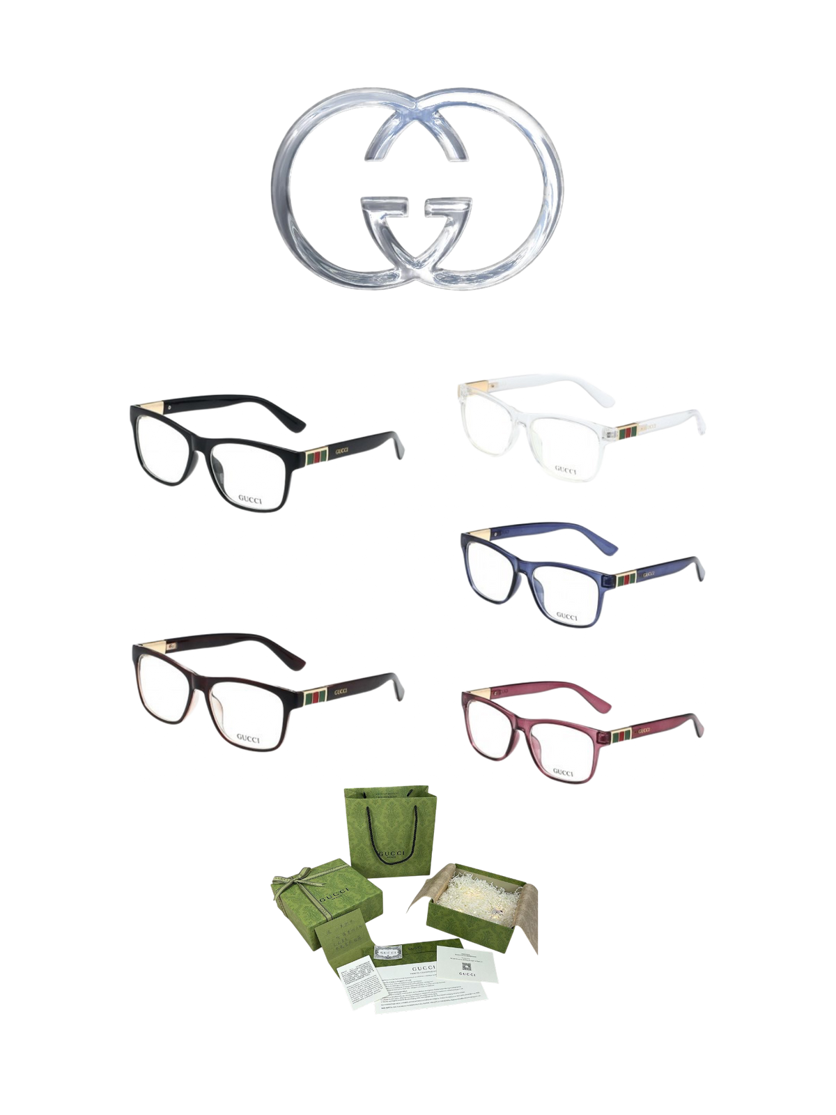 GUCCI OPTICAL GLASSES – FULL SET – 1:1 HIGH END