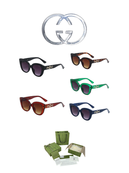 GUCCI ROUND CAT EYE SUNGLASSES – FULL SET – 1:1 HIGH END