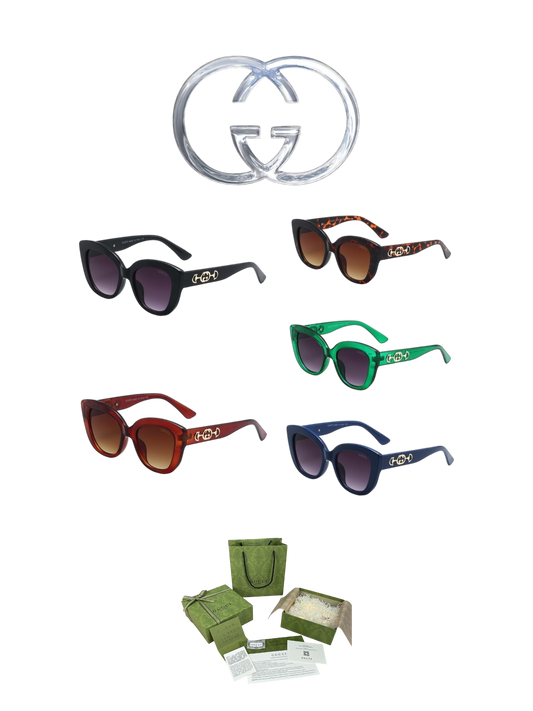 GUCCI ROUND CAT EYE SUNGLASSES – FULL SET – 1:1 HIGH END