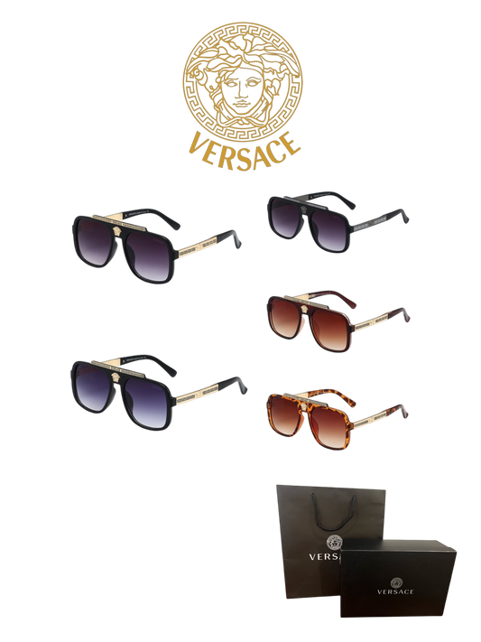 VERSACE VINTAGE AVIATOR SUNGLASSES – FULL SET – 1:1 HIGH END